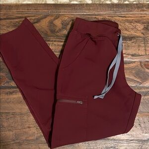 Women’s Figs Burgundy Scrub Pants